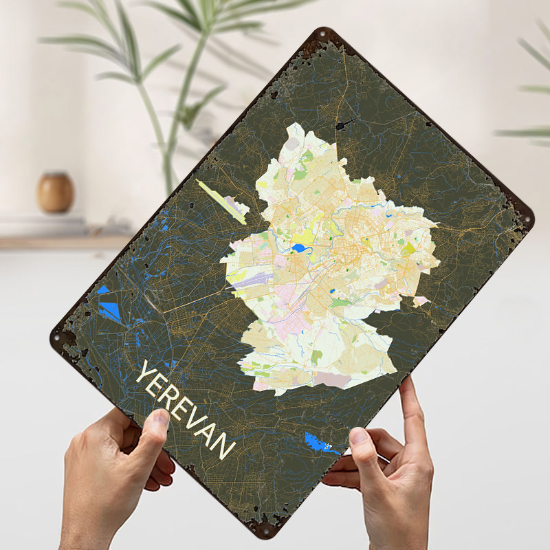 Mapa miasta Erevana, blaszany  – Custom Map Poster recenzja i cena