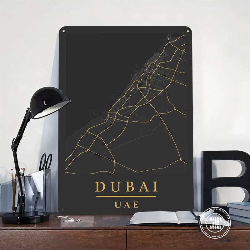 Mapa Dubaju ZEA, plakat z nadr – Custom Map Poster recenzja i cena
