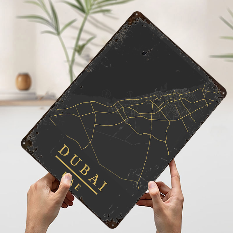 Mapa Dubaju ZEA, plakat z nadr – Custom Map Poster recenzja i cena