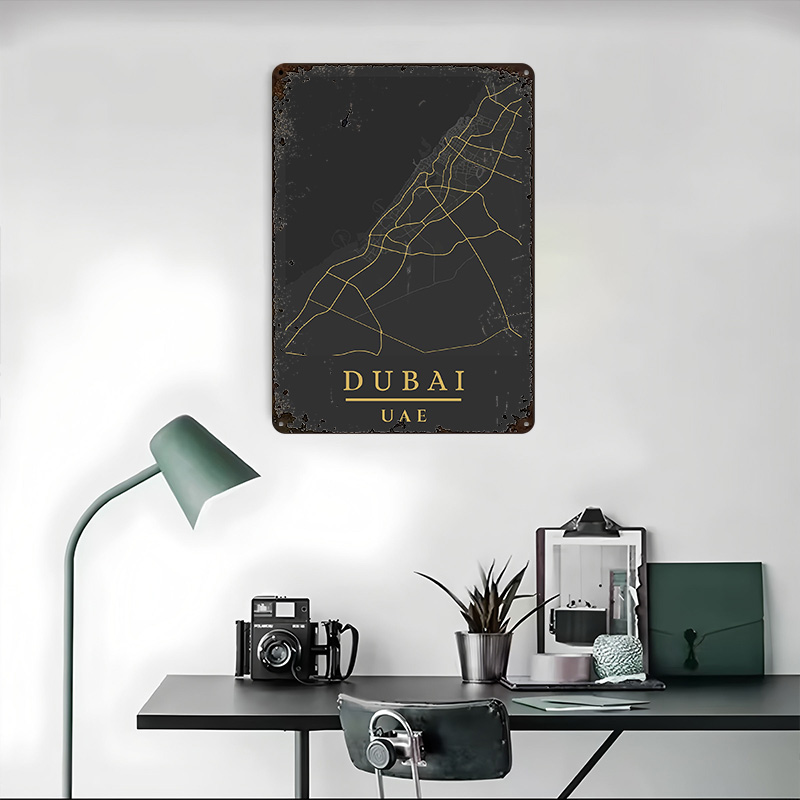 Mapa Dubaju ZEA, plakat z nadr – Custom Map Poster recenzja i cena