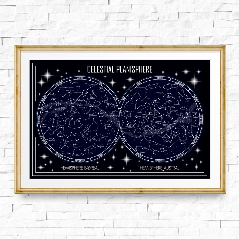 Niebiańska mapa planisphere pl – Custom Star Map recenzja i cena